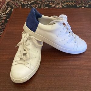 Vince Varin Two-Tone Leather‎ Sneaker Plaster/Cobalt size 9